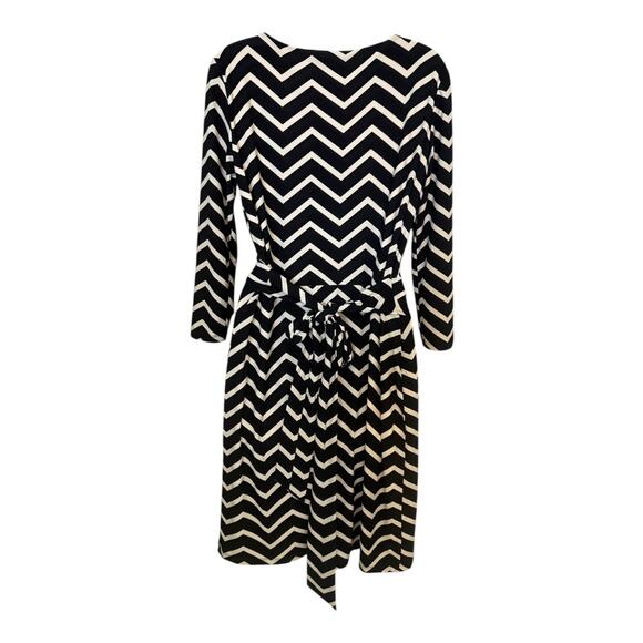 Lauren Ralph Lauren Black with White Shamrock Pattern Ties Back 10 - Picture 2 of 11